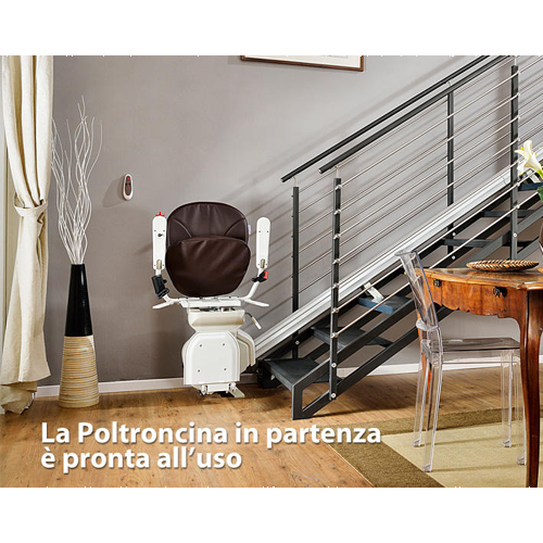 Montascale a poltroncina per scale dritte